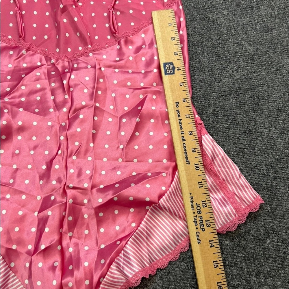 Vtg Valentino Teddy Pink Ruffle Edge Snap Crotch Small USA MADE sweet - Picture 2 of 9
